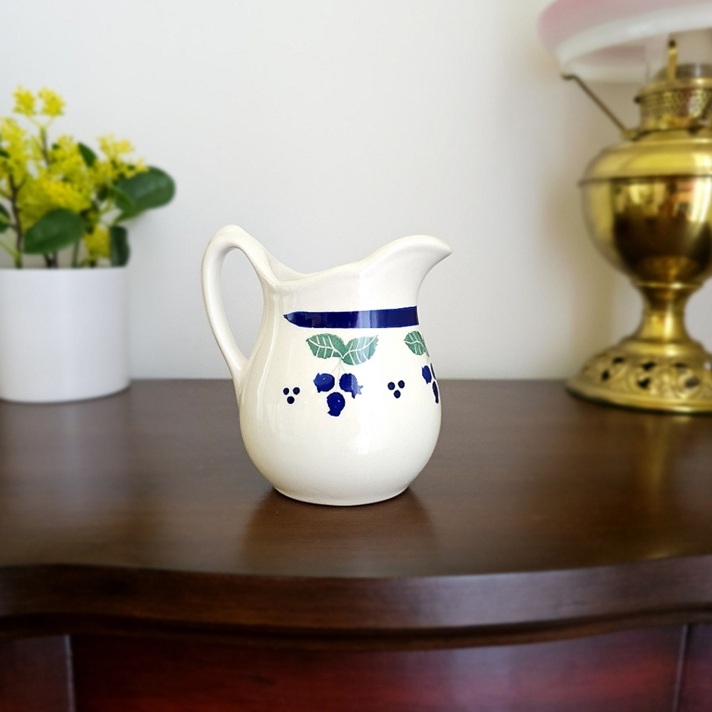 Hartstone Pottery Pitcher, Blueberry Pitcher